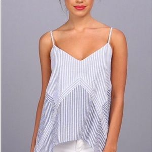 BCBGMAXAZRIA Light Blue Combo Cora Tank